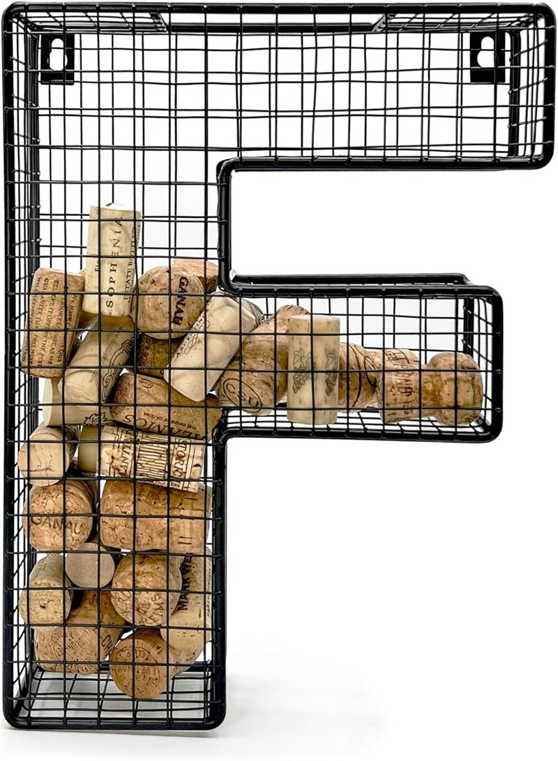 Oeno Wine Cork Holder Metal Display Collector Full Alphabet Display Letters & More (F) - Image 1